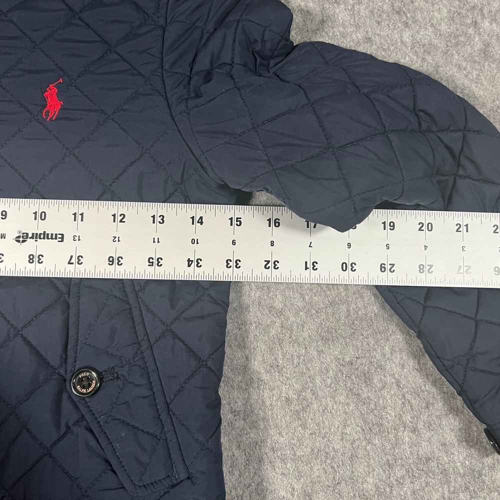 Polo Ralph Lauren Men's Quilted Jacket Size 8S Navy Blue Zip Up Water-Repellent - Picture 5 of 5